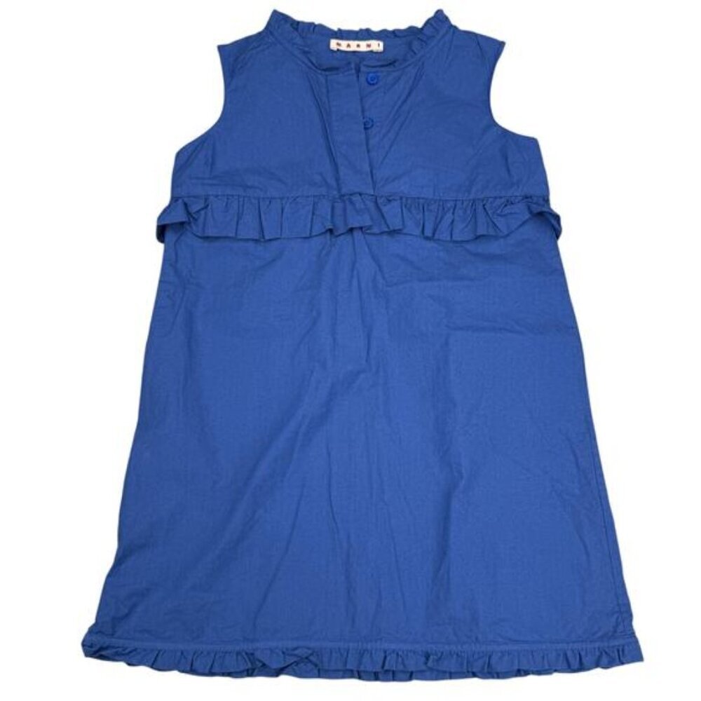 MARNI Girls Blue Cotton Dress Sz 6